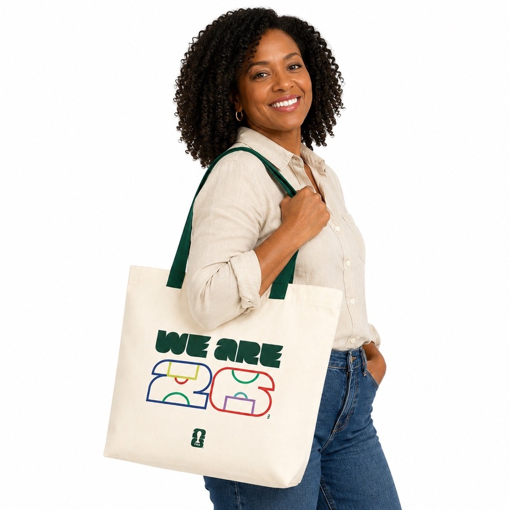 FIFA World Cup‎ 2026 We Are 26 Canvas Tote Bag Cream Green Atelier Sportif NWT